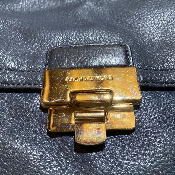 Blue Michael Kors Leather Handbag - Picture 7 of 8